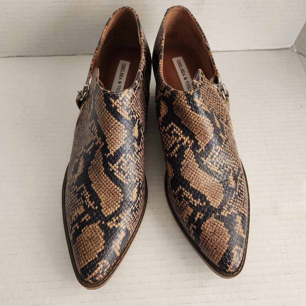 Chelsea & Violet Faux Snakeskin Bootie